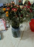 爱满云南天然蔷薇干花花束客厅摆设插招财玫瑰干花真花装饰摆件风干烤 彩色玫瑰约30头+配草+玻璃花瓶 实拍图