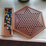 御圣 跳棋玻璃珠跳跳棋木质跳棋盘早教启蒙亲子益智游戏桌游儿童礼物 六角型跳棋盘+【玛瑙珠棋子】 实拍图