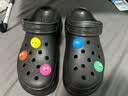 CROCS卡骆驰檀健次同款经典泡芙洞洞鞋轻便舒适男女同款花园鞋|207521 黑色-001(含智必星) 45 (290mm) 实拍图