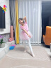 艾舞戈儿童舞蹈服女童短袖芭蕾舞练功服宝宝连体裙粉色公主纱裙 150码 晒单实拍图