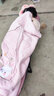 南极人加厚折叠抱枕被子两用珊瑚绒空调毯子午睡办公室汽车载枕头二合一 刺绣小兔-粉玉（双面牛奶绒） 折叠50*50CM展开被子145*190CM 实拍图