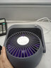 能适新款小型桌面风扇循环扇USB轻音家用台式小电扇涡轮制冷便携大风力空调扇宿舍办公室挂壁卧室厨房 插电款【深空灰】3D冰感循环风智能数显 实拍图