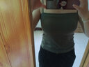 倾慕汐羽夏季固定杯冰丝美背小吊带女内搭带胸垫一片式防走光无痕背心打底 灰 均码 实拍图