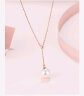 周六福珠宝 单颗珍珠项链女款 18K金彩金项链链坠吊坠 KIPB065480 晒单实拍图