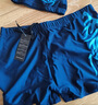 柯帛（KEBO）游泳裤泳帽套装 温泉 男士游泳衣平角大码速干二件套游泳装 蓝色 XXL 实拍图