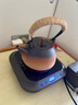 容山堂粗陶茶壶煮茶器茶具套装泡茶壶烧水壶电陶炉围炉煮茶碳炉酒精炉 直钮壶小容黑胡桃木纹炉 780ml 实拍图