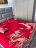 高端真丝棉四件套结婚床上用品婚庆龙凤刺绣大红纯全棉喜被十件套 龙凤呈祥【顺丰包邮+精美礼盒】 1.5米床/被套200*230cm四件套 实拍图