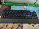 黑寡妇机械键盘鼠标三件套电脑有线耳机青轴黑轴套装电竞游戏专用 混光黑色黑轴+宏鼠标+耳机三件套 标配 实拍图