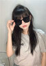 CAIILKUN墨镜女新款夏季高级感显瘦太阳镜防晒偏光眼镜七夕情人节礼物 R款黑框黑灰片UV400-高档礼盒装 高级感轻奢时尚百搭ck风 实拍图