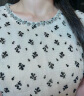欧时力商场同款 黑标系列 植绒碎花短袖连衣裙女早秋泡泡袖法式 杏色870 M 晒单实拍图