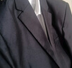 HAIPAIHAOYU西服套装男士修身商务正装西装面试职业装套西伴郎服新郎结婚礼服 A版藏青二扣【西服+西裤】 XL (175) 实拍图