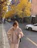凤蝶儿加绒加厚羊羔绒外套女装秋冬季2024年新款韩版毛茸茸羊羔毛外套女 灰色立领 L 实拍图