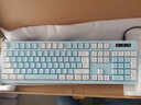 锐普 蓝牙无线发光键盘鼠标套装可充电机械手感台式笔记本电脑办公薄膜键盘IPAD手机平板MAC通用 白蓝色-单键盘【蓝牙无线双模-发光充电版】 实拍图