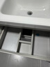 浪鲸浴室柜洗手盆柜组合陶瓷一体盆奶油风卫生间洗脸盆柜组合洗漱台 浅灰色|储物镜柜60cm 实拍图