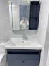 箭牌（ARROW）简约风浴室柜陶瓷一体盆洗脸盆柜组合洗手洗漱台镜柜套餐幽蓝系列 智能镜-幽蓝100CM 实拍图