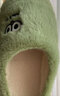 安尚芬棉拖鞋女士外穿秋冬季新款居家卡通保暖加绒半包跟情侣地板拖鞋男 绿色【大眼崽】 40-41 适合39-40 实拍图