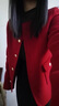 欧迪惠（Oudihui）2025年新款春秋连衣裙女装小香风红色外套衣服穿搭显瘦裙子女套装 红色外套+黑色裙 S 建议80-95斤 实拍图