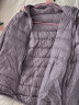 鸭鸭反季轻薄羽绒服女冬装新国标短款白鸭绒外套冬季夹克女款小个子K 浅紫色 XL 实拍图