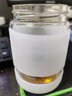 UOSU硅胶杯套防烫防滑玻璃杯保温杯直筒套通用茶杯保护套水杯底隔热圈 6.5cm白色套装 实拍图