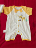 舒贝怡2件装婴儿衣服夏季薄款新生儿连体衣短袖哈衣儿童爬服黄色59CM 实拍图