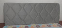 欧苏缦新款全包加厚高档床头罩套靠背软包简约现代皮木床头盖布保护套子 浅灰 1.5米长床头罩 实拍图