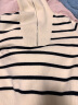 lagogo拉谷谷2023年秋季新款套头长袖针织衫上衣女撞色毛衣休闲 黑白(WV) 160/M/38 晒单实拍图