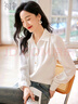 初申春秋简约长袖衬衫女单排扣气质职业通勤上衣白衬衣S132C2204 实拍图