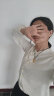 尚都比拉春秋新中式长袖衬衫女气质中国风衬衣高级感上衣 杏色 M  晒单实拍图
