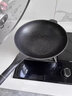Didinika炒锅家用电磁炉燃气灶煤气灶通用不粘锅轻便无油烟平底炒菜32cm 【带防伪】黑色（不送木铲） 32cm 实拍图