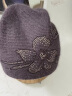 SOMUBAY秋冬季中年帽子女洋气保暖加厚针织毛线帽老太太中老年妈妈老人帽 香芋 均码有弹性(56-58cm) 晒单实拍图