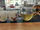 龙寅茶杯陶瓷素烧品茗杯茶具大号主人杯家用喝茶个人杯功夫茶具 素烧杯-兰花款 实拍图