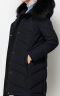 乔万尼新款女士冬装时尚欧洲站羽绒服保暖连帽大毛领中长款 太空蓝 XL 晒单实拍图