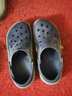 鲨鹈鹕洞洞鞋男士大码拖鞋防滑室外迪特沙滩鞋女透气包头休闲凉鞋男 迪特黑灰色 39 实拍图