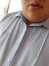 Cszxx大码衬衫男加肥加大胖子宽松纯色防皱免烫长袖白衬衣 职业装 天蓝色 7XL（48）适合260-280斤 实拍图