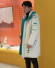 啄木鸟棉衣男冬季外套中长款衣服棉袄子潮宽松非羽休闲绒服男装保暖棉服 米拼绿蓝色 XL/130斤下 实拍图