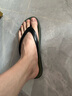 热风男鞋拖鞋沙滩拖鞋男士时尚舒适百搭居家简约青年夹脚人字拖 75黑绿 41 实拍图