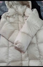 美力城暖天鹅泡芙羽绒服中长款女高端90鹅绒加厚外套保暖157 白色 XS （80-95斤） 实拍图