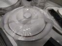 科美沃（CMWO）景德镇高档餐具套装北欧式骨瓷碗碟套装家用金边碗盘乔迁结婚送礼 金秋60头方形（可微波炉洗碗机） 实拍图