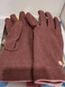 启瑞鑫德绒保暖手套女士冬季户外骑车德绒加绒韩版春秋天触屏骑行手套女 181豆沙色 均码 实拍图