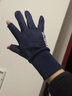 花花公子（PLAYBOY）手套男冬季加绒厚麂皮绒防滑手套防风抗寒触屏耐磨开车分指手套 蓝色【露指】 实拍图