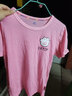 真维斯儿童纯棉短袖t恤男童舒适透气中大童夏季上衣女童半袖夏装 粉 小猫爪X 160 实拍图