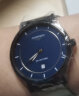 冠琴（GUANQIN）新概念极简石英男士手表简约商务日历电子表防水夜光腕表简约男表 钢带全黑蓝面 实拍图