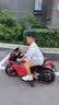 故屿【儿童礼物】儿童摩托车玩具男孩4-6岁10岁8岁玩具电动小学生 高配红-手拧油门 发光轮硬座单驱 电力驱动 实拍图
