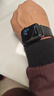istrap苹果手表表带真皮爱马仕同款牛皮适用apple watch表带S10/9/8/7/6/5/SE男女士iWatch ultra2手表带 黑色黑线丨银色配件 44/45/46MM表盘【适用Wat 实拍图