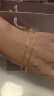 六福珠宝足金花丝玲珑转运珠双层黄金手链手饰 计价 HEGTBB0001 约3.32克 晒单实拍图