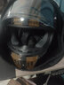 AVA王朝摩托车头盔复古四季男女全盔国潮玻璃钢机车碳纤维巡航冬季 黑翅金-透明镜片【拍1发5】 中-M码【适合头围56-57cm】 实拍图