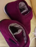 FOOTOPPO棉拖鞋女老人棉鞋防滑保暖老年人冬季包跟拖鞋冬天老年毛毛鞋女士 紫红色40-41码（适合38-39码穿） 晒单实拍图