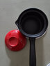 盛心玖陶瓷小奶锅迷你燃气耐高温砂锅热牛奶煮粥泡面宝宝家用辅食小锅 黑红色 15.5cm 1L 实拍图