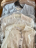 伊芙丽（eifini）伊芙丽工装风截短时髦设计感短外套女2024夏装新款今年流行的外套 米白 160/84A/M 晒单实拍图