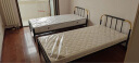 天坛家具铁艺床经典单双人钢木铁床现代环保简约小户型黑白色铁艺婚床 铁艺床（黑色）（不含床垫） 1.0*2.0m 实拍图